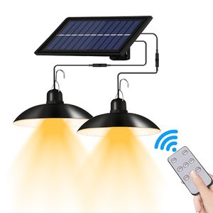 Outdoor Pendant Solar Garden Lights Motion Sensor Led Solar Powered Lamp With Remote Control Chandelier Camping Hanging