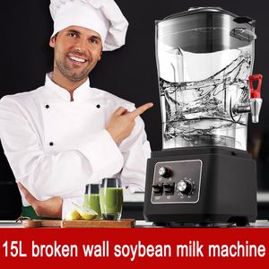 15L 2800W Sojabönmjölkmaskin Electric Juicer Portable Blender Wall Breaking Machine Automatisk uppvärmning Matlagning SOY MAKER 220V