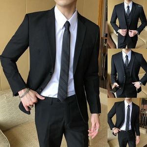 Men's Suits Costume Homme Clothing Luxury Party Stage Men's Suit Groomsmen Regular Fit Tuxedo Set Jacket Trousers Vest Tie