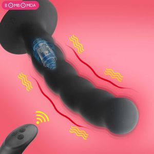 Articoli di bellezza 10 velocità Wireless Remote Dildo anale Vibratore Massaggiatore prostatico maschile Unisexy Stimolatore Ano Pene Giocattoli sexy Merci erotiche