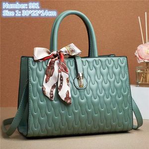 Borse a tracolla in pelle da donna intere borsa tote moda con filo ricamato color caramella dolce borsetta con fiocco stampato fresco la297c