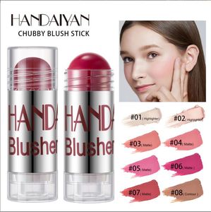 HANDAIYAN BLUSH STICK Moisturizing Face Contour Chubby Blusher Stick Cherry Shades