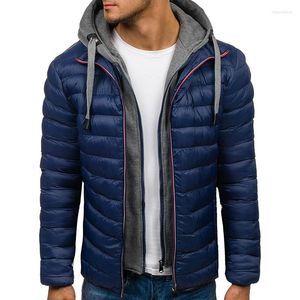 Jaqueta masculina de inverno ZOGAA de penas, casaco simples e quente de malha, design de mangas masculinas, marca térmica, parcas masculinas