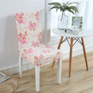 Chair Covers 2pcs Printed Cover Spandex Stretch Elastic Removable Dining Seat Slipcover Kitchen Restaurant El Anti-dirty