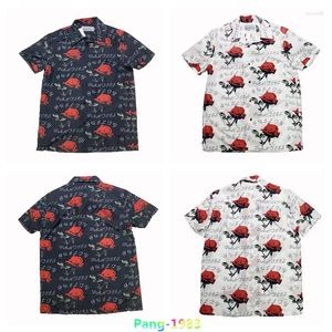 Camicie casual da uomo Uomo Donna WACKO MARIAWacko Maria Camicia Stampa all over di alta qualità Summer Rose Hawaiian Maniche corte Uomo