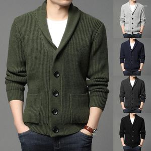 Männer Pullover 2023 Frühling Herbst Männer Pullover Mäntel Retro Mode Designe Military Green Gestrickte Strickjacke Europa Amerika Herren Kleidung