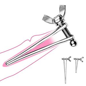 Sex toy massager Openable Male Urethral Dilators SM Penis Plug Insertion Metal Catheter Sounds Masturbator Toys for Men Adult