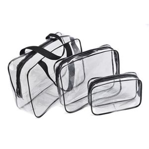 Designer-transparent PVC-v￤skor Travel Organiser Clear Makeup Bag Kossk￤n kosmetisk v￤ska Sk￶nhet Case Toalettetry Make Up Pouch Wash BA3024
