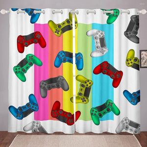 Curtain Kids Gamer Gardiner Video Gaming Gamepad Window Drapes Boys Girls Joystick For Bedroom Living Room Blackout