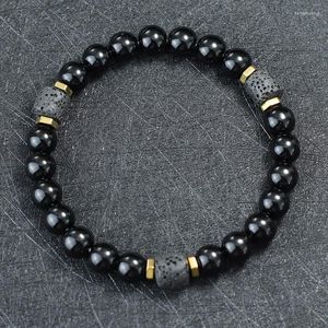 Strand Antyczne ręcznie robione 8 mm naturalne koraliki Bransoletka Charms Lava Tiger Eye Braclet For Men Yoga Meditation Akcesoria