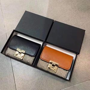 2021 Fashion Designer Men and Women famous Short wallets PU leather purse card holder coin Wallet With G Case 2 colors232p
