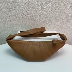 Luxury Design Bag Unisex Genuine Leather Croissant Bag Crossbody Shoulder Purse277K
