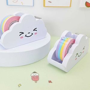 Tape Dispenser Cute Cutting Washi Rainbowholder Cartoon Kids Desk Despop Novely Tooltable Paper Supplies Stationery Adhesive
