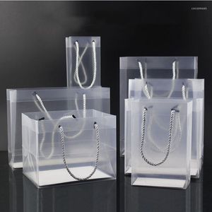 Gift Wrap 2022 Creative Pp Plastic Packaging Bags With Handle Wedding Party Favors Portable Transparent