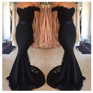 Snabb frakt fr￥n axeln Black Sexy Lace Mermaid brudt￤rkl￤nningar Vestido de Renda Festa Longo i lager