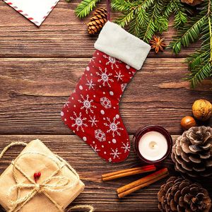 Noel Dekorasyonları 2022 Yıllık Dekorasyon Ağacı Kolye Büyük Kırmızı Kar Tanesi Çorap