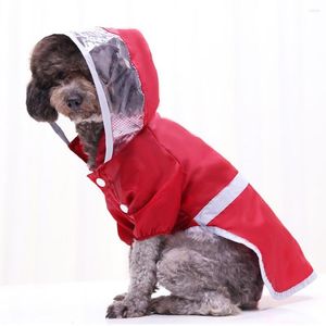 Köpek Giyim Yağmurlu Büyük Boy Yağmur Yağmur Birliği Orta Büyük Güvenlik Yürüyüş Dişli Malzemeleri İki Ayak Ceket Giysileri