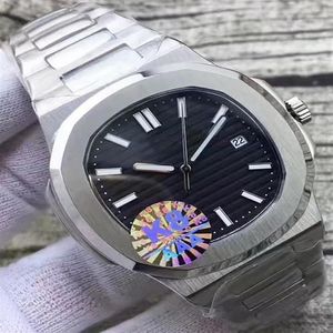 Classic New Automatic Mechanical Men Sapphire Glass Back Transparent Black Blue Dial Glide Sooth Second Luminous Watch AAA 263e