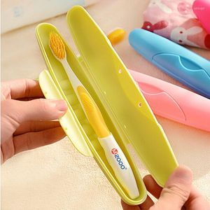 Bath Accessory Set 1pc Travel Portable Wash Toothbrush Box Pinkycolor Seal Up With Cover Waterproof Leak Proof Lock Case U0