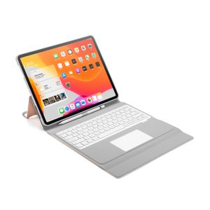 Caixa de teclado Bluetooth sem fio 7 cores LED LIDA TONTE TOchpad capa com suporte de lápis para iPad Pro 12.9
