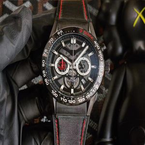 Мужской высококачественный многофункциональный дизайнер кварцевых часов Top AAA Watch Hollow Design318a