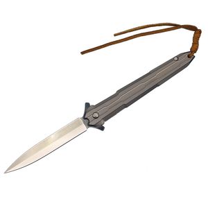 R1028 Флиппер складной нож D2 Satin Spear Point Blade Grey Tc4 Tic4 Titanium сплав