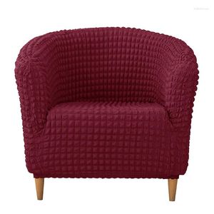 Chair Covers Bubble Grid Club Bath Tub Armchairs Stretch Single Sofa Slipcover Couch Cover For Bar Counter With Seat