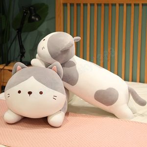 50CM Lovely Cat Plush Toy Cushion Stuffed Soft Fat Cat Dolls Sleeping Pillow Comforting Toys for Kids Girls Gift