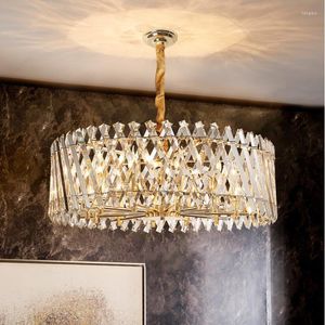 Chandeliers Crystal Chandelier Living Room Bedroom Creative Lighting Luster Round Simple Restaurant LED Nordic