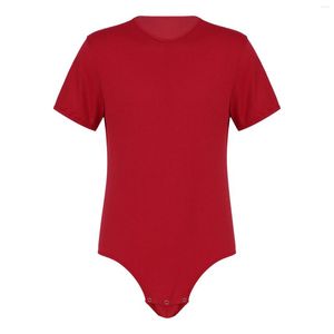 Erkekler vücut şekillendiricileri kollu parça bebekler romper yetişkin kasık severler iç çamaşırı bir bebek bezi erkek bodysuit basın yuvarlak boyun pijamaları yetişkinler t-shirt