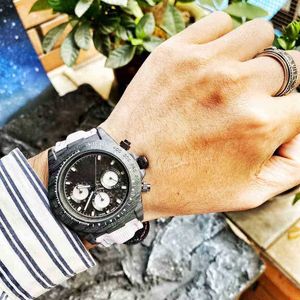 Zegarek designerski RLX Designer Watches na rękę Luksusowe 2022 Towar podwójny pasek 6-pinowy zegarek zboża węglowego 0N1LL