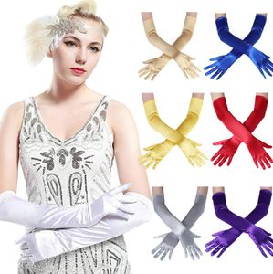 Mode Frauen sexy dünne lange Brauthandschuhe Sonnenschutzmittel für Fahren Tanz Cosplay -Handschuhe Fäustlinge