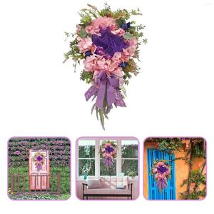 Decorative Flowers Outdoor Christmas Wreaths With Lights Wreath Colorful Artificial Wildflower Summer Home Age Of Wrath Door Decor