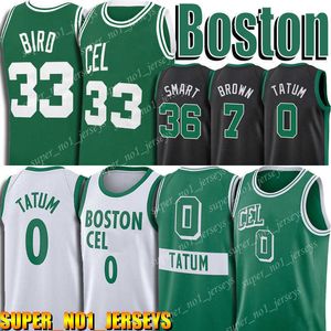 Jayson 0 Tatum Jersey Jaylen Marcus Brown Smart Jerseys Basketball Retro Mesh Larry 33 Bird Uniform 2022 s Celtices