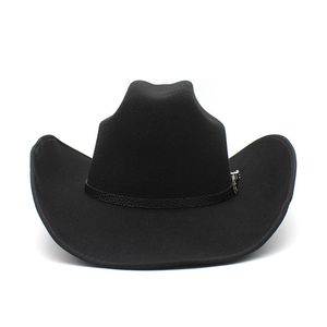 Cappelli da cowboy Cappello Fedora a tesa larga Cappello superiore in feltro Donna Uomo Fedora Cappellini Jazz Donna Uomo Trilby Autunno Inverno