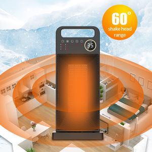Winter Electric heaters YND-2000D PTC Ceramic Heats Up Electric Heater Remote Control Touch Screen Household Vertical 120 Degree Shaking Head Warmer