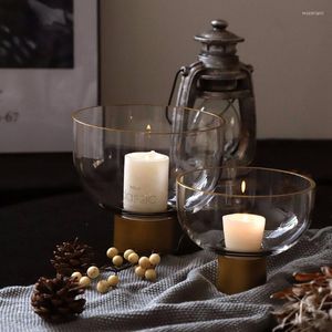 Kerzenhalter Tisch Metalcandle Moderner Luxus Ästhetische Klare Kerzen Glasständer Vasen Nordic Pe De Vela Teelichthalter