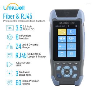 Fiber Optic Equipment Mini OTDR Reflectometer med 9 funktioner VFL OLS OPM Event Map Cable Ethernet Tester Multi Language