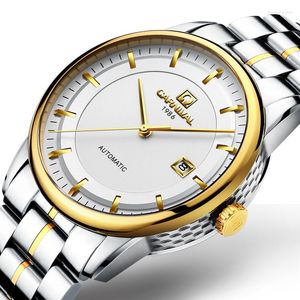 Zegarek zegarek szwajcaria karnawałowy Zegarek Mężczyźni Japonia Miyota Automatyczne zegarki mechaniczne Sapphire RelOJ Hombre Clock C5668G-4