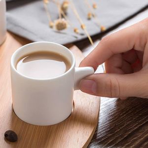 Kupalar 1 adet yaratıcı mini seramik espresso fincan profesyonel kahve kupa ev ofis kungfu çay s cam içmek beyaz/siyah 60ml