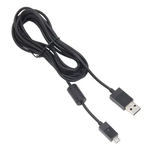 Cabo carregador micro usb extra longo de 2.75m, fio para sony playstation ps4 4 e controle de xbox one, linha de cabo de carregamento