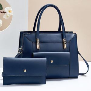 HBP high quality womens bags fashion totes bag 2-piece PU solid color large capacity lady handbag purse