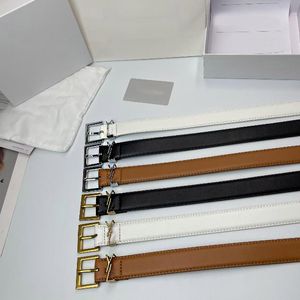 Woman Designer Belt Cowskin Leather Belts Width 2.5CM Needle Buckle Gold Sliver Color Classic for Man