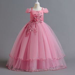 Girl's Dresses Princess Girls Summer Lace Bridesmaid Party Flower Costume Kids For Wedding Vestido 221101