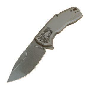 KS 2061 Wspomagany Flipper Składanie noża D2 Stone Wash Blade Stal Stael Stal Stal Stali EDC Noże