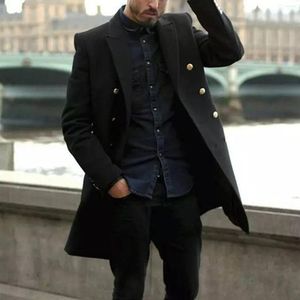 Erkek Ceketler Erkek Kış Paltosu Yakası Yakası Uzun Kollu Yastıklı Deri Ceket Vintage Kalın Koyun Dinini