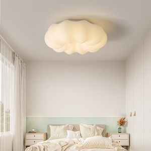 Nordic Krem Tavan Işık Çocuk Odası Bulut Göz Koruma Lambası Ebeveyn Yatak Odası Prenses Odası LED Tavan Lambaları A706#