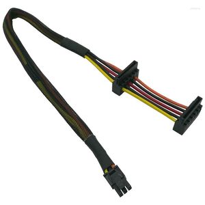 Computer Cables HDD SATA Power Cable Right-Angle 15 Pin X2 To Mini 6 ATX Adapter For 3653 3650 Series Compatible