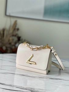 Luis Vuittons mm Lexury LVSE Bag de luxo Twist Twist LouiseviutionBag Designer Back Black Bege ombro Bag 7a Melhor Qualidade