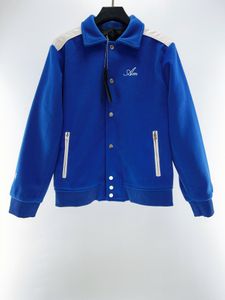Мужское дизайнерское пальто синее бейсбольная куртка ветроза дизайнеры дизайнеры писем вышивая вышивка.